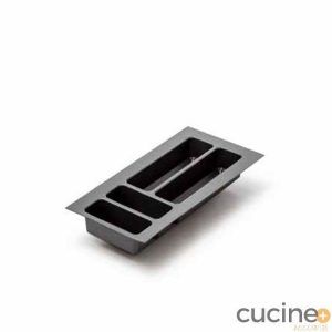 Cuberteros en poliestireno visio antracita