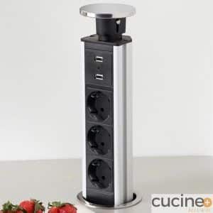 Enchufe escamoteable basic inox