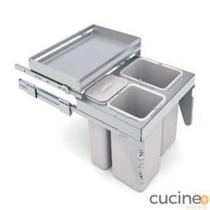 Cubo de basura quadriflogio extraible
