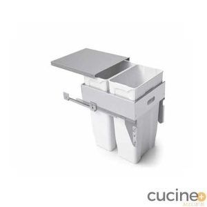 Cubo de basura quadriflogio de gran capacidad