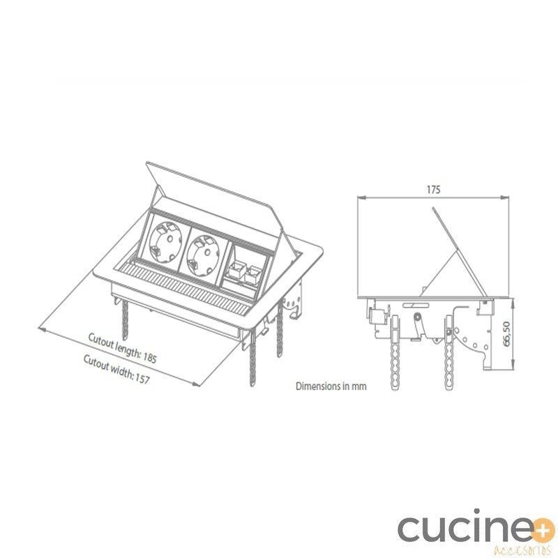 Enchufe FlipTop Push