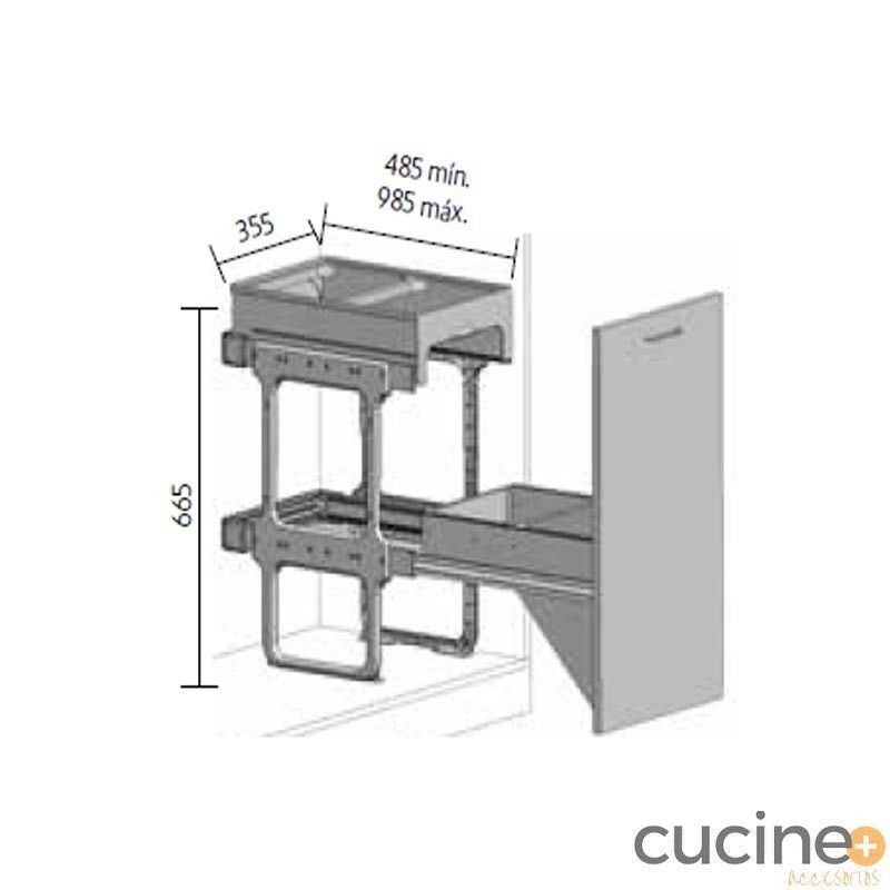 Cubo tandem apertura frontal