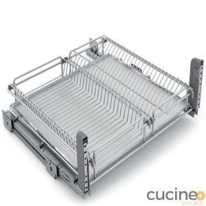 Cajón bajo fregadero con bandeja de aluminio