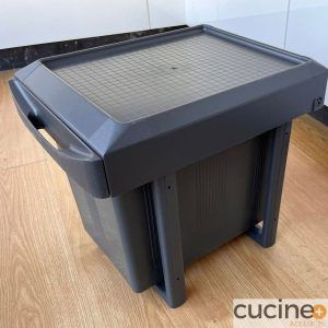 Cubo de Basura Ecológico Dulo en antracita para cocina