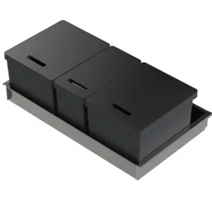 Cubos de basura para gaveteros Serie 10 acabado negro de Cucine Oggi