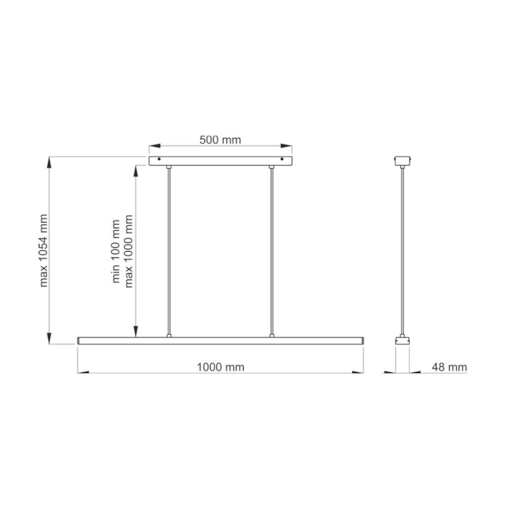 Lámpara LED de techo Minimalista Brooklyn, diseño lineal en negro - Imagen 3