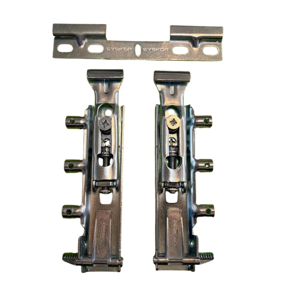 Kit de colgadores ocultos y chapa de pared para muebles de cocina.
